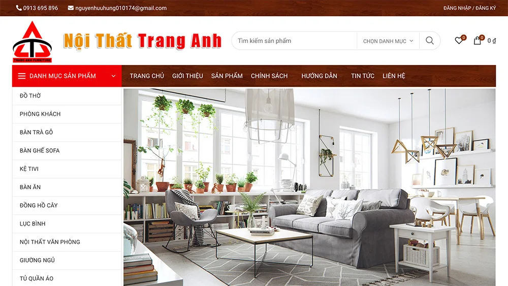 Mẫu web nội thất