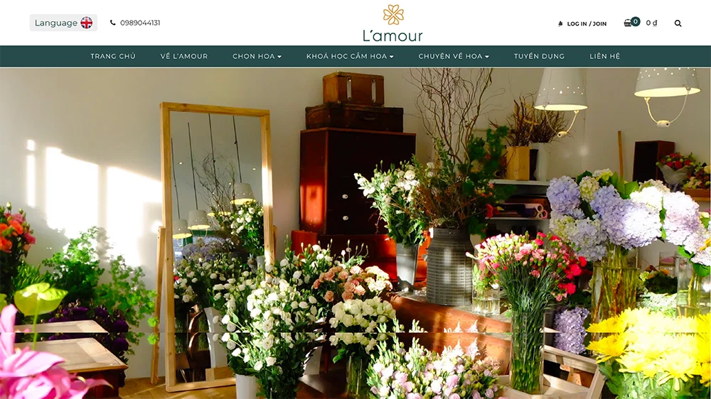 Fresh Flower Shop Web Template - Multilingual